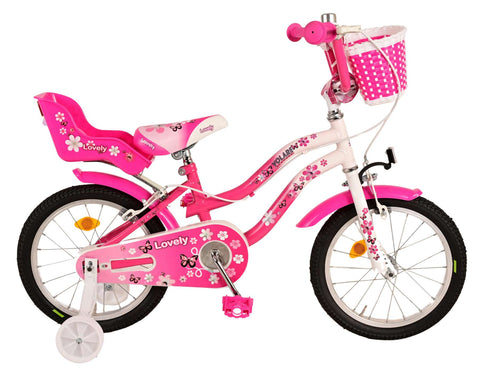 TPFSports Lovely Kinderfahrrad - Mädchen - 16 Zoll - 2 Handbremsen