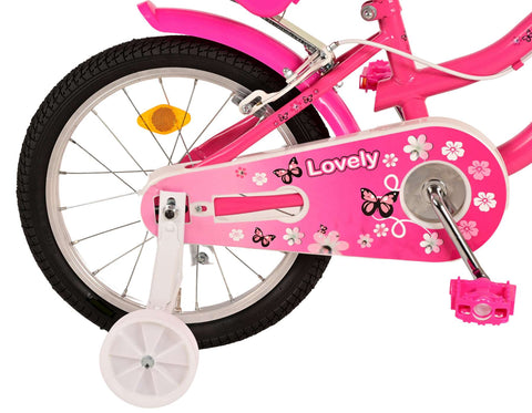 TPFSports Lovely Kinderfahrrad - Mädchen - 16 Zoll - 2 Handbremsen