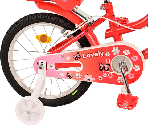 TPFSports Lovely Kinderfahrrad - Mädchen - 16 Zoll - 2 Handbremsen