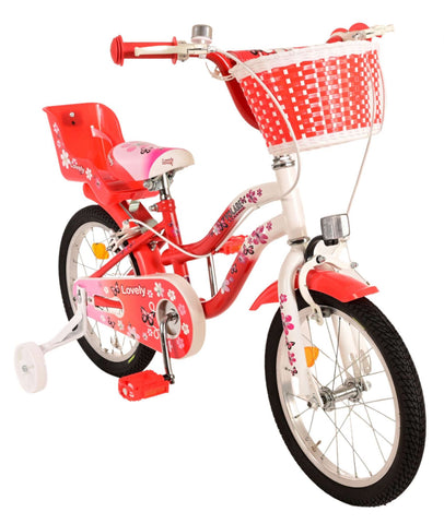 TPFSports Lovely Kinderfahrrad - Mädchen - 16 Zoll - 2 Handbremsen