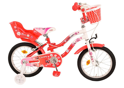 TPFSports Lovely Kinderfahrrad - Mädchen - 16 Zoll - 2 Handbremsen