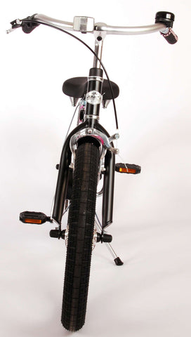 TPFSports Miracle Cruiser Kinderfahrrad - Mädchen - 18 Zoll - Rücktritt + Handbremse - Mattschwarz