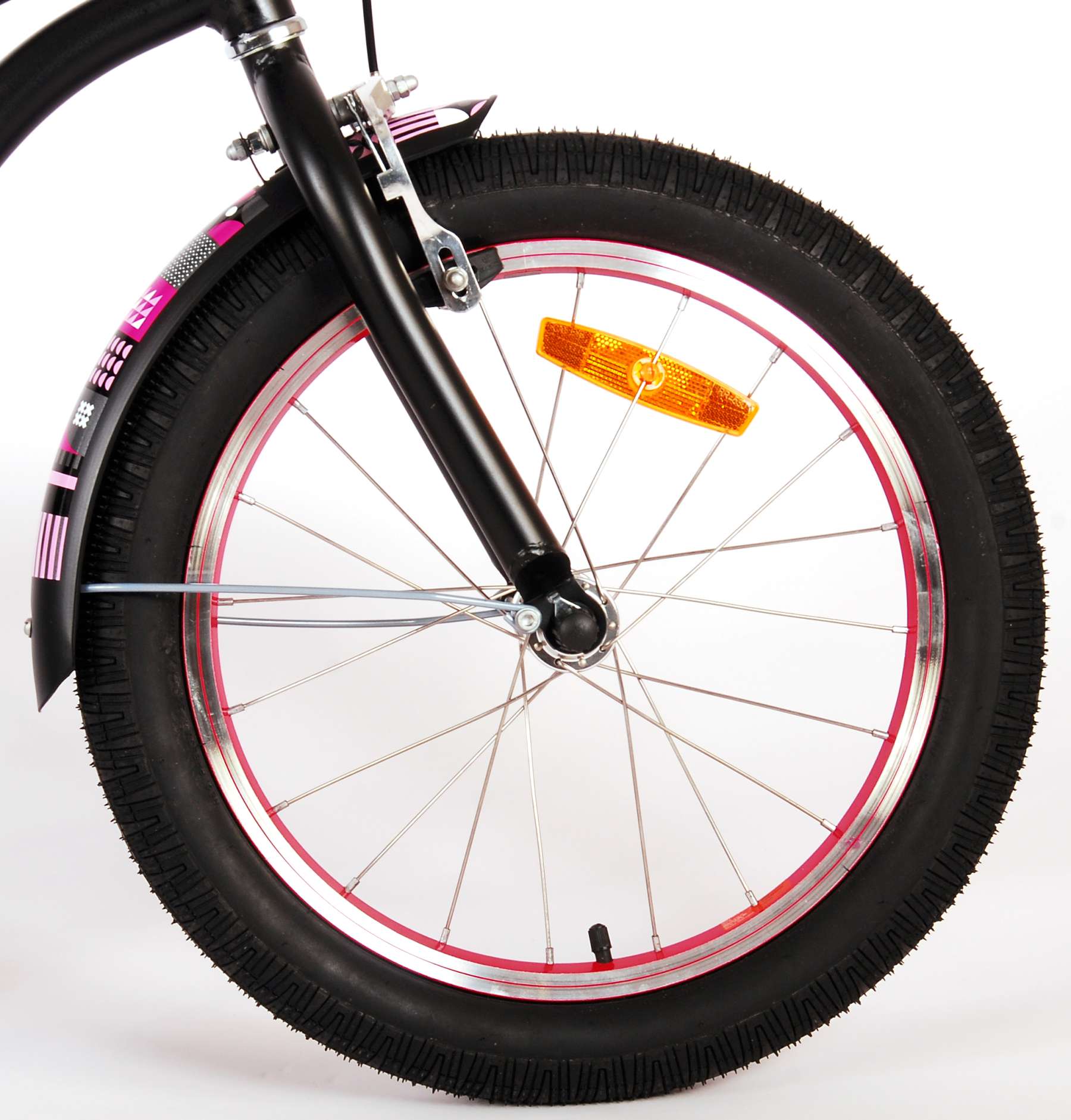 TPFSports Miracle Cruiser Kinderfahrrad - Mädchen - 18 Zoll - Rücktritt + Handbremse - Mattschwarz