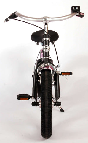 TPFSports Miracle Cruiser Kinderfahrrad - Mädchen - 14 Zoll - Rücktritt + Handbremse - Mattschwarz