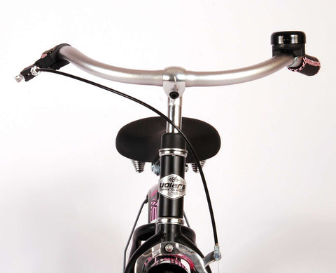TPFSports Miracle Cruiser Kinderfahrrad - Mädchen - 14 Zoll - Rücktritt + Handbremse - Mattschwarz