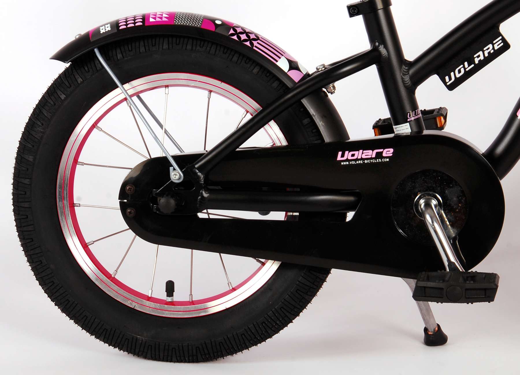 TPFSports Miracle Cruiser Kinderfahrrad - Mädchen - 14 Zoll - Rücktritt + Handbremse - Mattschwarz