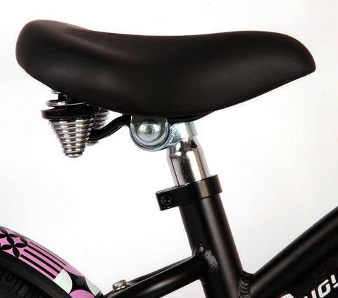 TPFSports Miracle Cruiser Kinderfahrrad - Mädchen - 14 Zoll - Rücktritt + Handbremse - Mattschwarz