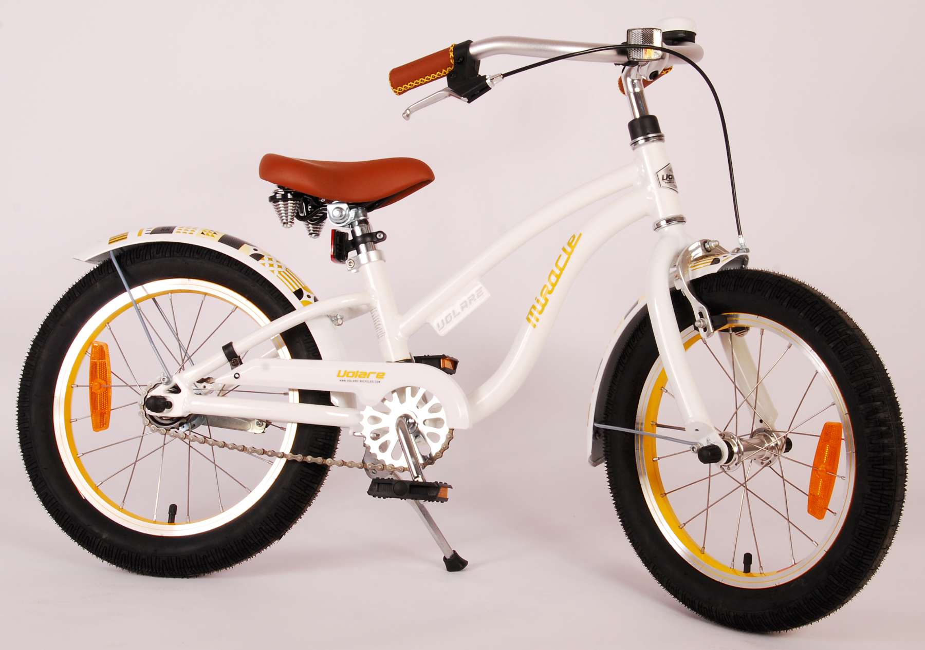 TPFSports Miracle Cruiser Kinderfahrrad - Mädchen - 16 Zoll - Rücktritt + Handbremse - Weiß