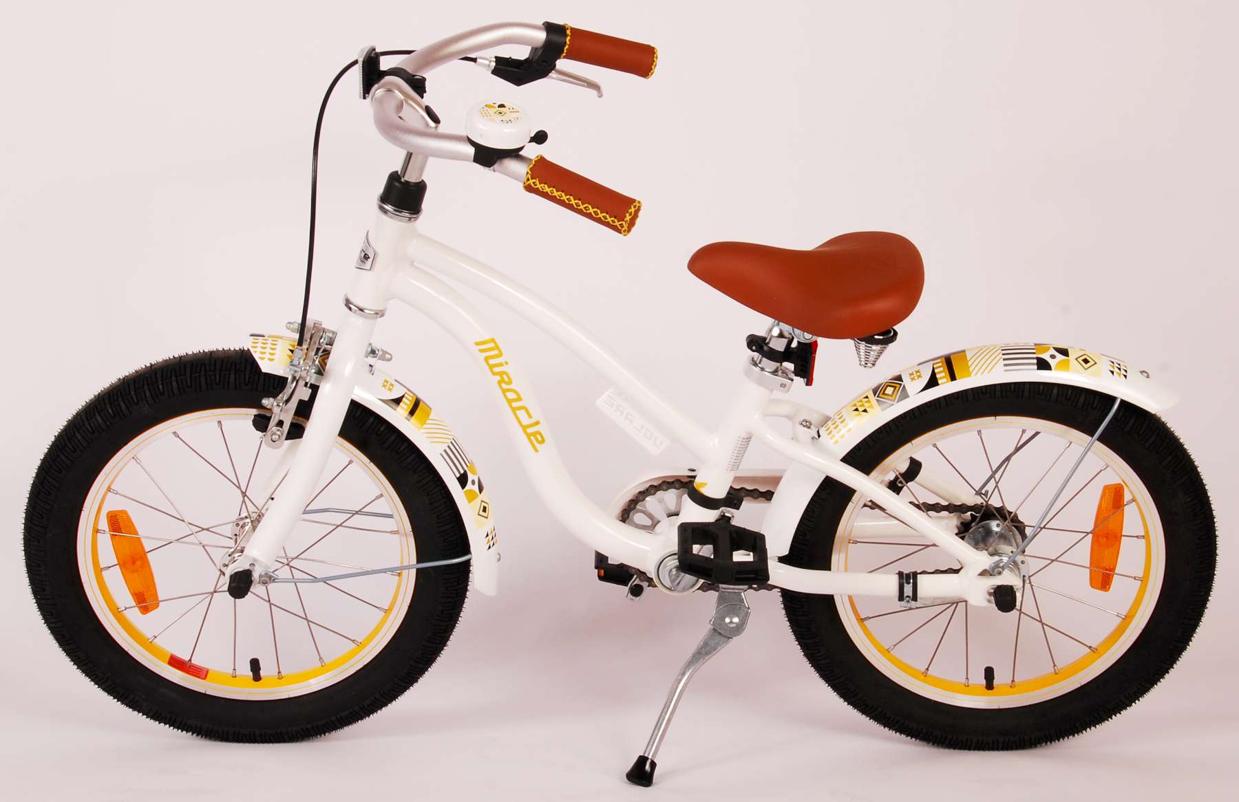 TPFSports Miracle Cruiser Kinderfahrrad - Mädchen - 16 Zoll - Rücktritt + Handbremse - Weiß