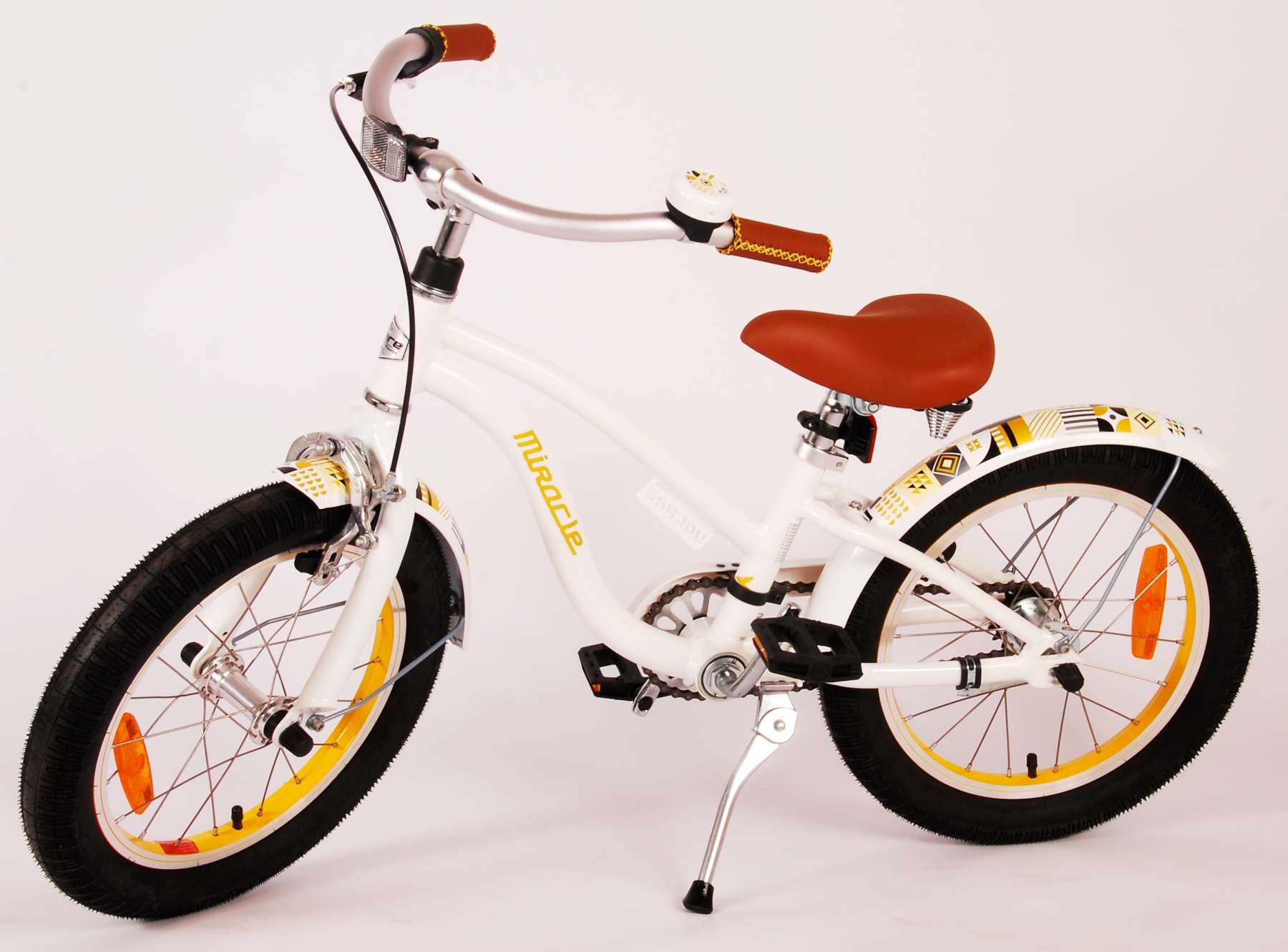 TPFSports Miracle Cruiser Kinderfahrrad - Mädchen - 16 Zoll - Rücktritt + Handbremse - Weiß