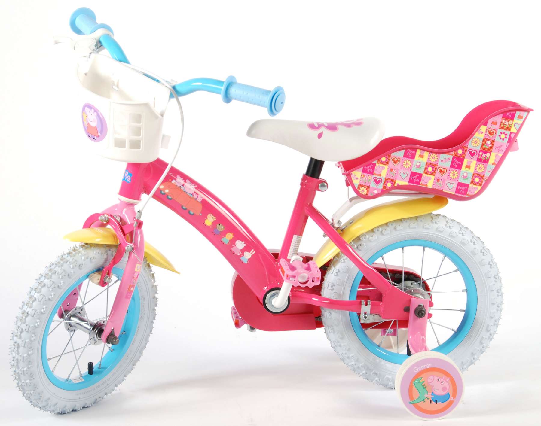 TPFSports Peppa Pig Kinderfahrrad - Mädchen - 12 Zoll