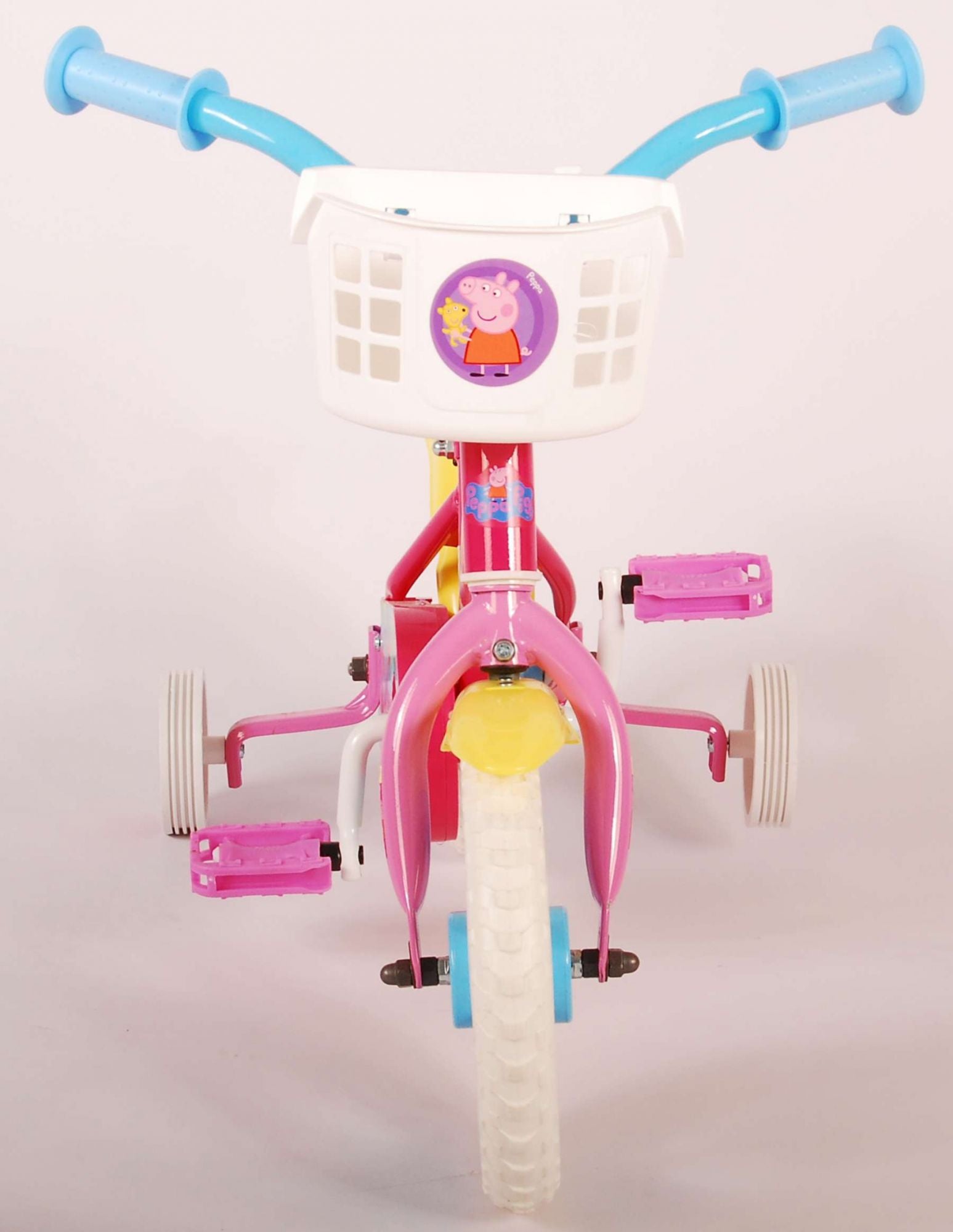 TPFSports Peppa Pig Kinderfahrrad - Mädchen - 10 Zoll - Fester Gang - Pink/Blau