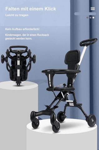 TPFLiving Klappkinderwagen aus Aluminium mit Sitzpolster