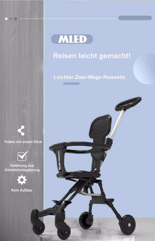 TPFLiving Klappkinderwagen aus Aluminium mit Sitzpolster
