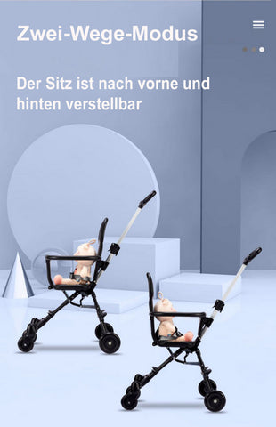 TPFLiving Klappkinderwagen aus Aluminium mit Sitzpolster