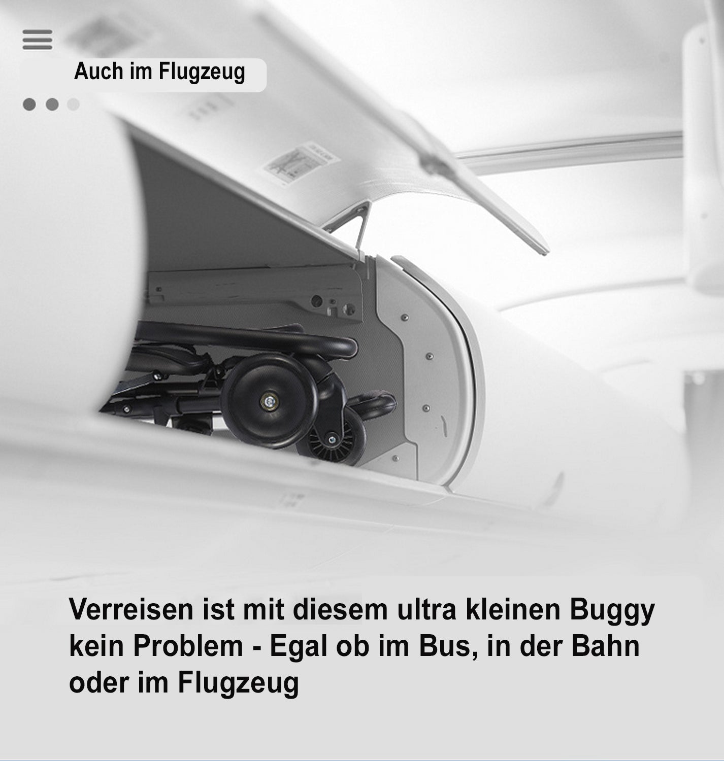 TPFLiving Klappkinderwagen aus Aluminium mit Sitzpolster
