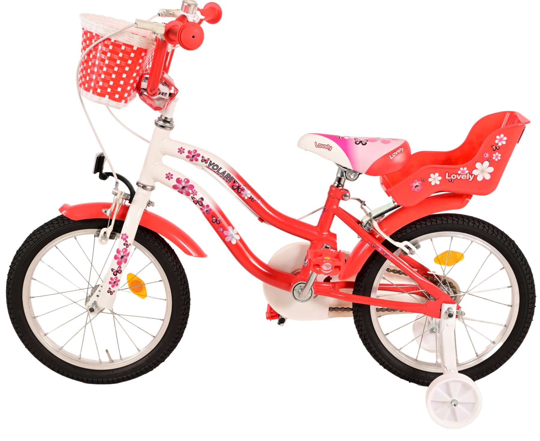 TPFSports Lovely Kinderfahrrad - Mädchen - 16 Zoll - 2 Handbremsen