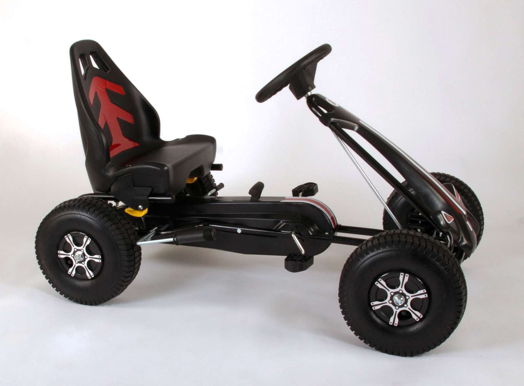 TPFSports Go Kart Rennwagen - Jungen - eine Handbremse - Schwarz