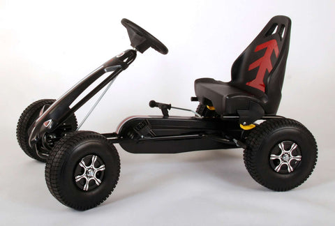 TPFSports Go Kart Rennwagen - Jungen - eine Handbremse - Schwarz