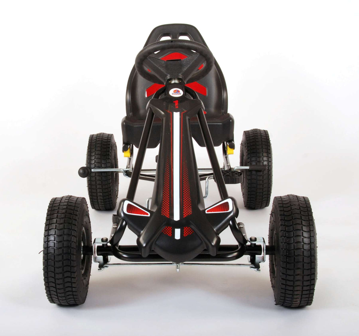 TPFSports Go Kart Rennwagen - Jungen - eine Handbremse - Schwarz