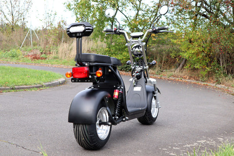 TPFLiving E-Scooter Coco Bike Fat CP1.6 mit Straßenzulassung schwarz - Elektroroller - Scheibenbremsen