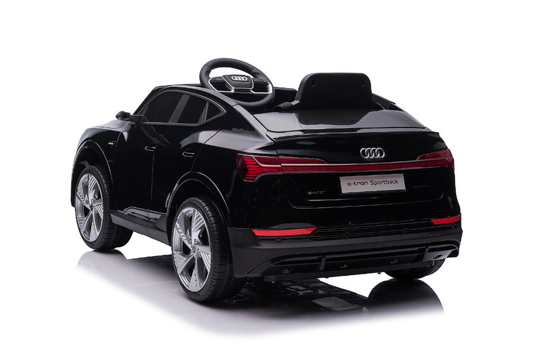 TPFLiving Elektro-Kinderauto Audi E-Tron - Kinderauto - Elektroauto - Ledersitz und Sicherheitsgurt