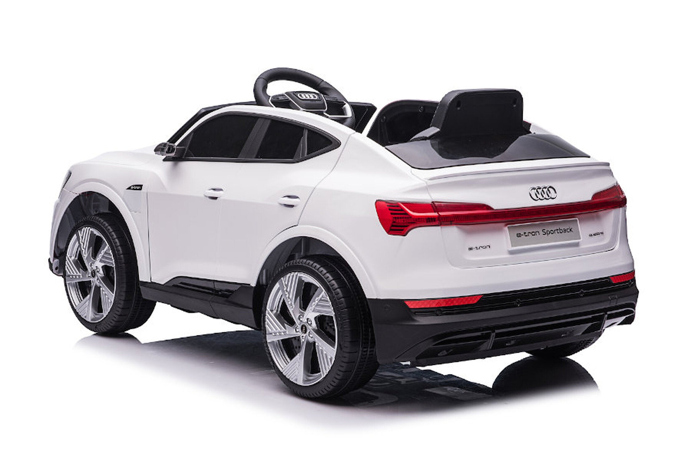 TPFLiving Elektro-Kinderauto Audi E-Tron - Kinderauto - Elektroauto - Ledersitz und Sicherheitsgurt