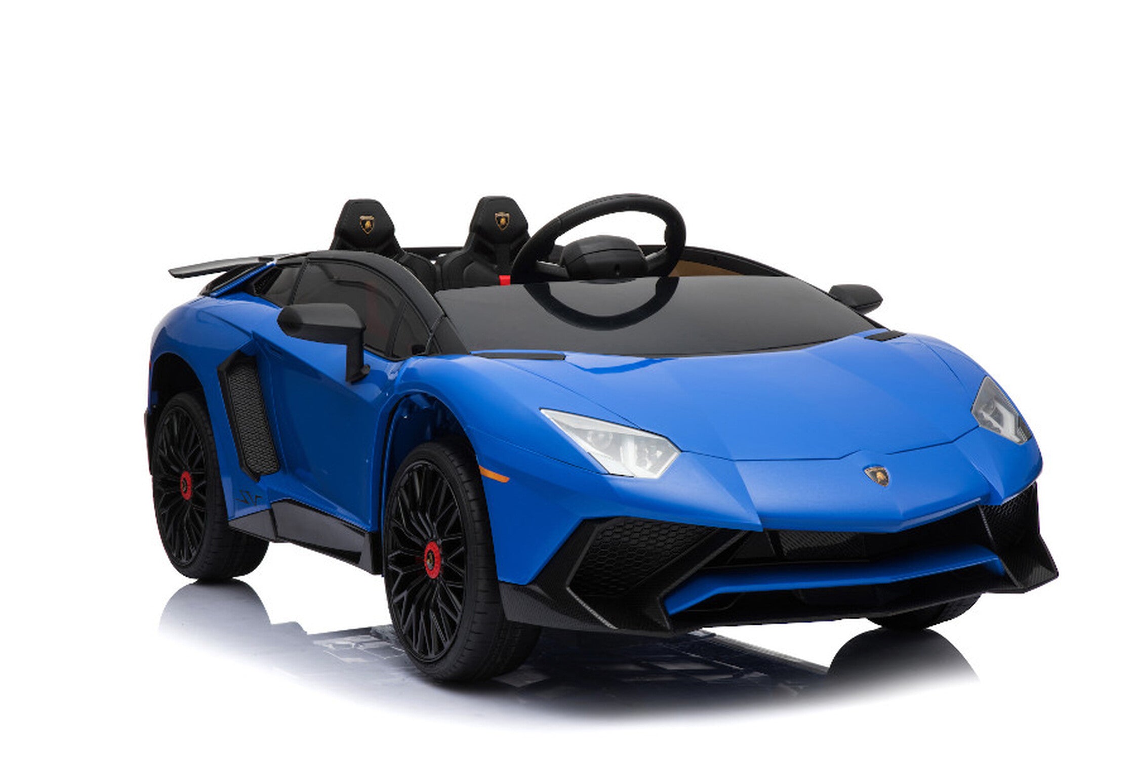 TPFLiving Elektro-Kinderauto Lamborghini Aventador SVJ - Kinderauto - Elektroauto - Ledersitz und Sicherheitsgurt