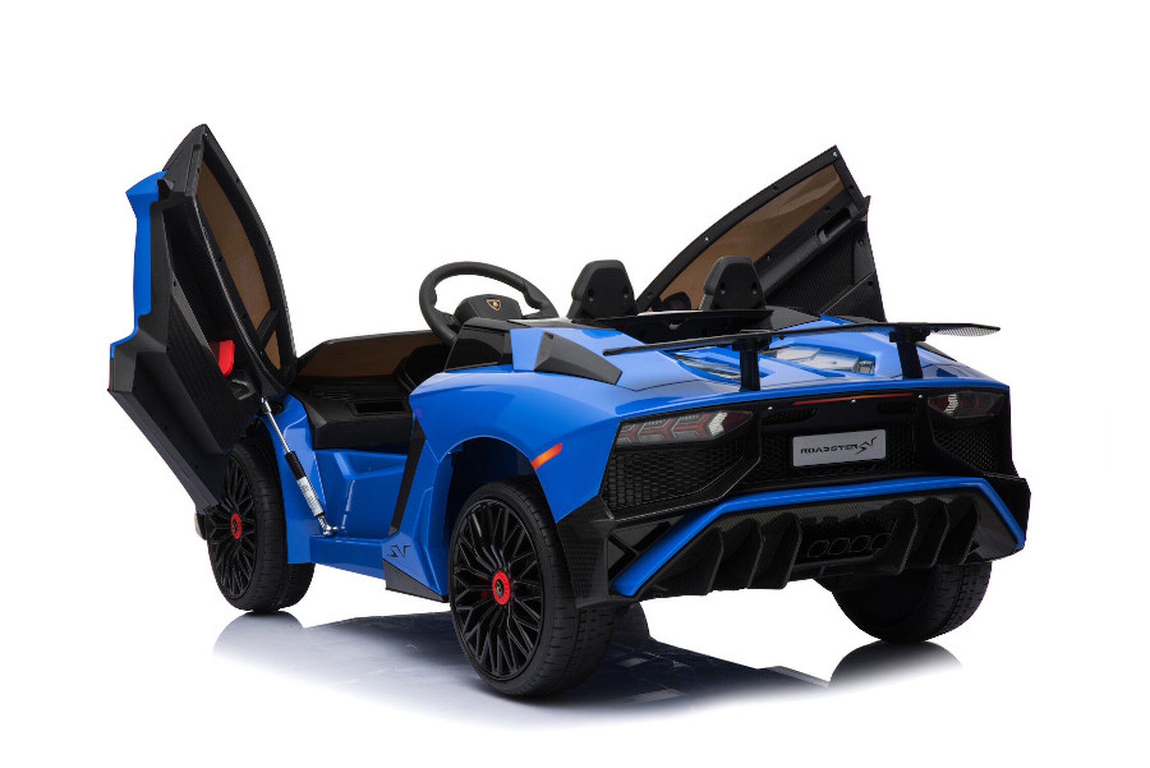 TPFLiving Elektro-Kinderauto Lamborghini Aventador SVJ - Kinderauto - Elektroauto - Ledersitz und Sicherheitsgurt