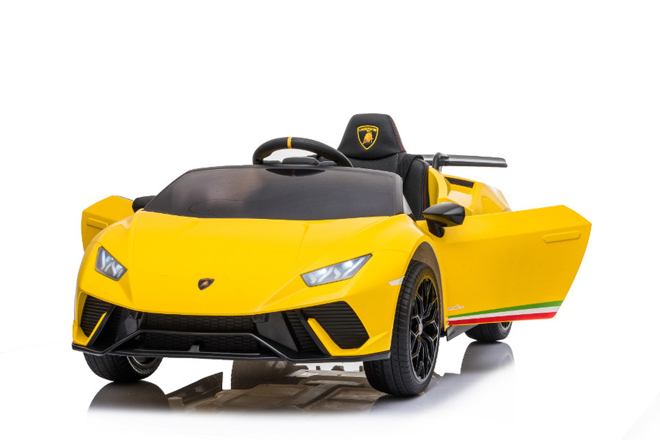 TPFLiving Elektro-Kinderauto Lamborghini Huracan - Kinderauto - Elektroauto - Ledersitz und Sicherheitsgurt