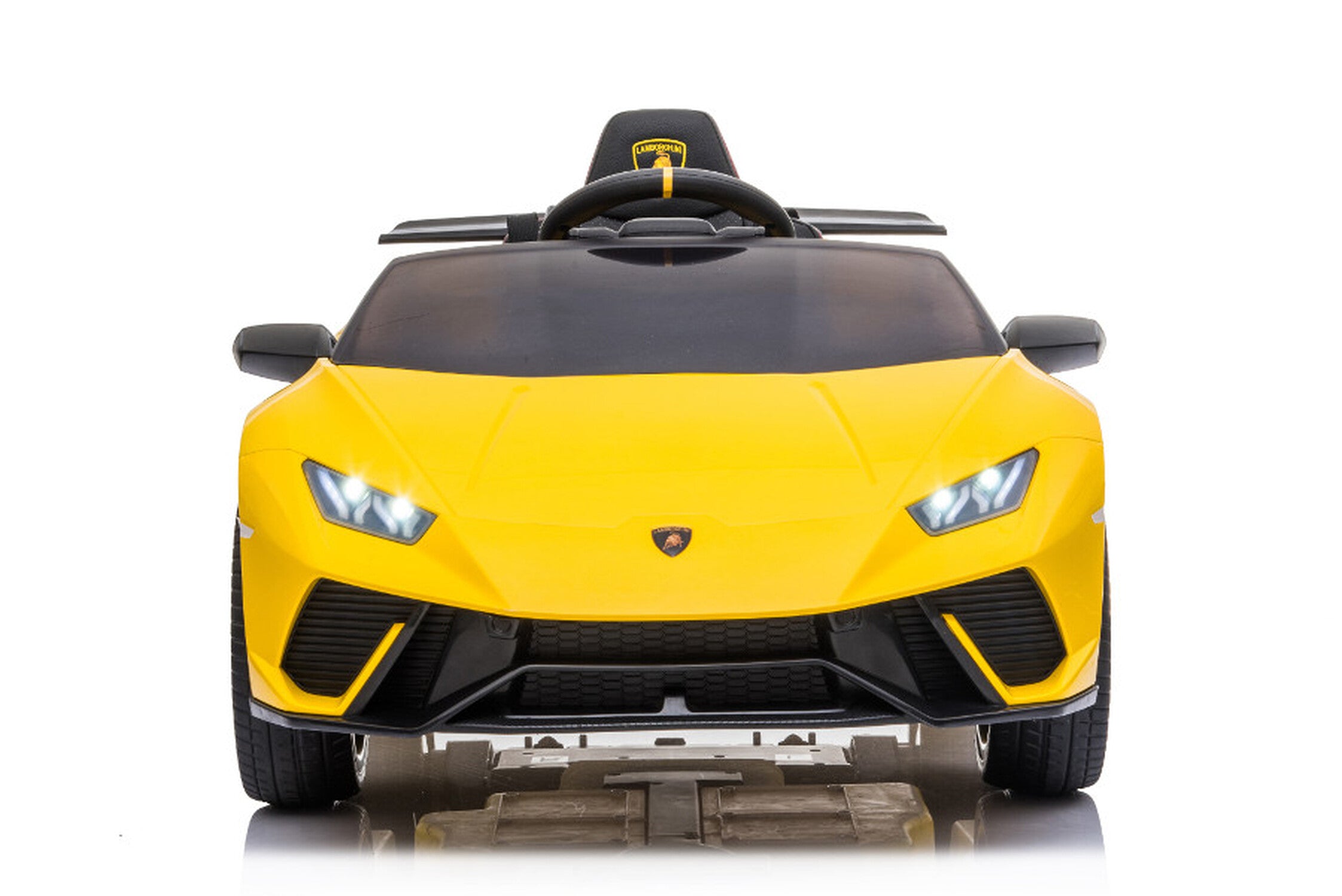 TPFLiving electric children's car Lamborghini Huracan - children's car -  electric car - leather seat and seat belt - blue