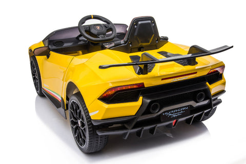 TPFLiving Elektro-Kinderauto Lamborghini Huracan - Kinderauto - Elektroauto - Ledersitz und Sicherheitsgurt