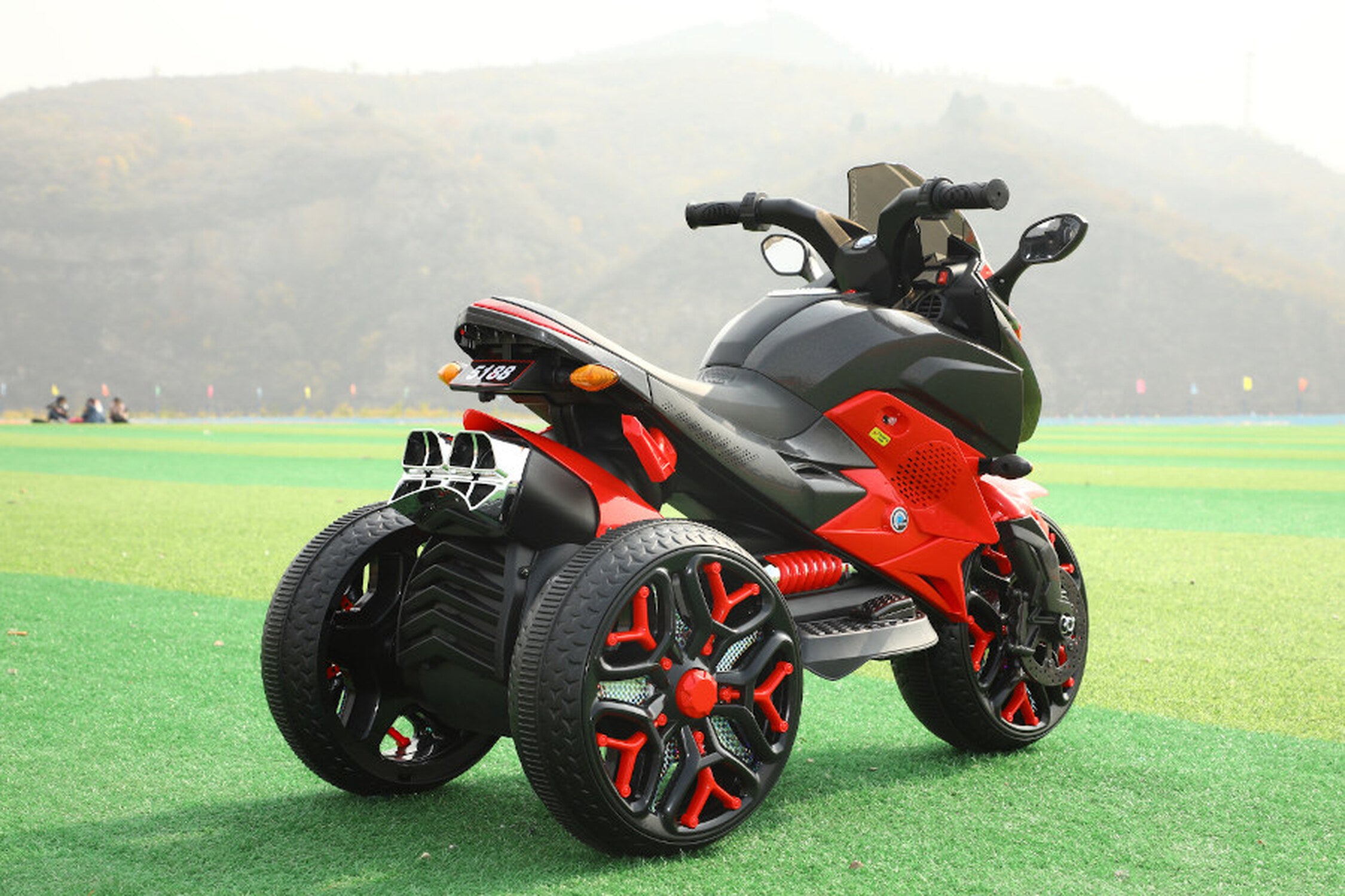 TPFLiving Elektro-Kindermotorrad Dreirad 5118 rot lackiert - Kindermotorrad - Elektromotorrad -