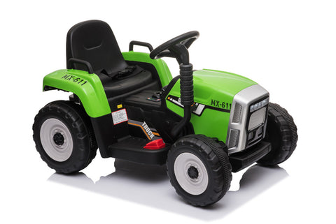 TPFLiving Elektro-Kinderauto Traktor mit Anhänger grün - Kinderauto - Elektroauto - Sicherheitsgurt
