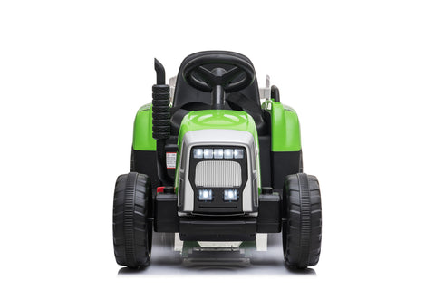 TPFLiving Elektro-Kinderauto Traktor mit Anhänger grün - Kinderauto - Elektroauto - Sicherheitsgurt