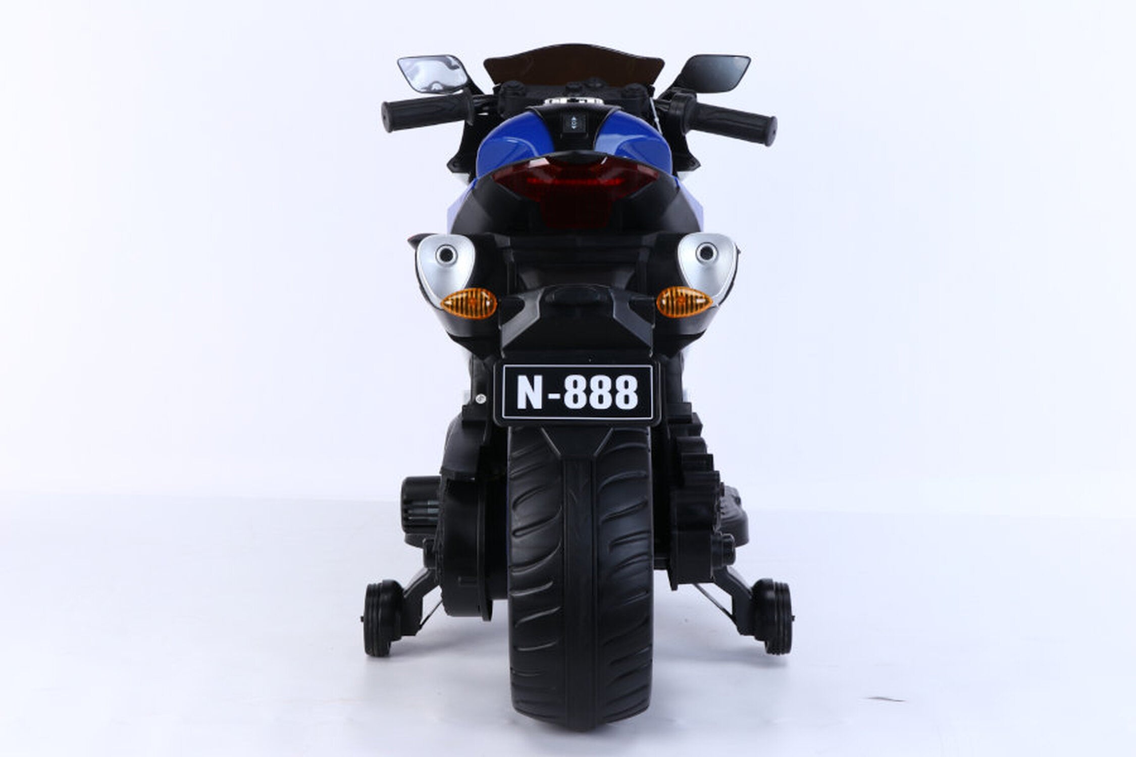 TPFLiving Elektro-Kindermotorrad Motorrad 888 blau - Kindermotorrad - Elektromotorrad - Stützräder