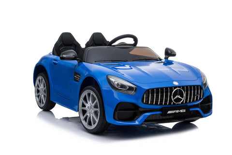 TPFLiving Elektro-Kinderauto Mercedes GT AMG Doppelsitzer - Kinderauto - Elektroauto - Ledersitz und Sicherheitsgurt