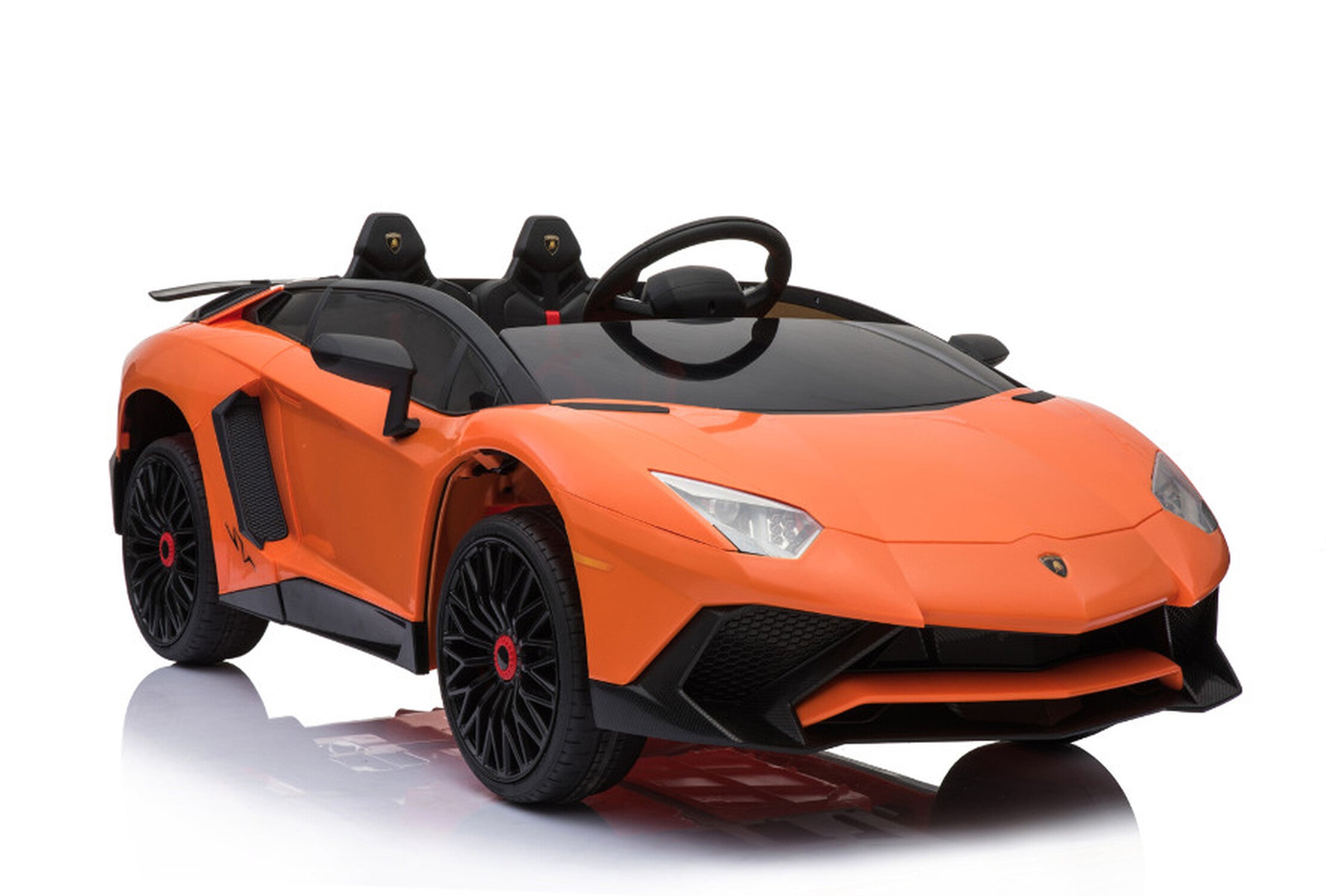 TPFLiving Elektro-Kinderauto Lamborghini Aventador SVJ - Kinderauto - Elektroauto - Ledersitz und Sicherheitsgurt