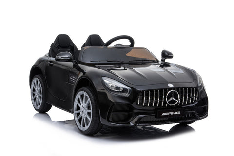 TPFLiving Elektro-Kinderauto Mercedes GT AMG Doppelsitzer - Kinderauto - Elektroauto - Ledersitz und Sicherheitsgurt