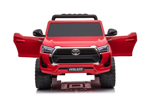 TPFLiving Elektro-Kinderauto Toyota Hilux rot - Kinderauto - Elektroauto - Ledersitz und Sicherheitsgurt