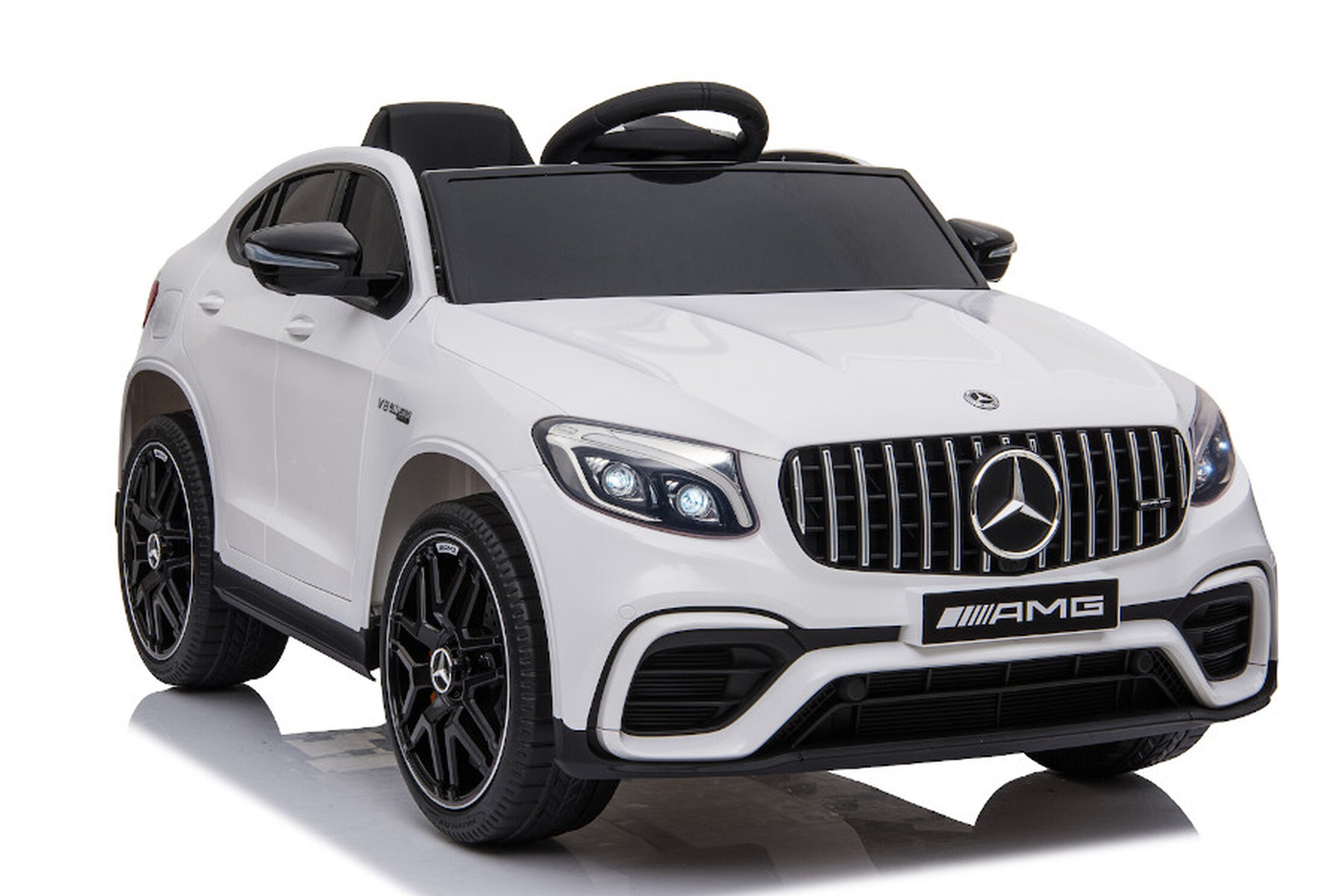 TPFLiving Elektro-Kinderauto Mercedes GLC63 S - Kinderauto - Elektroauto - Ledersitz und Sicherheitsgurt