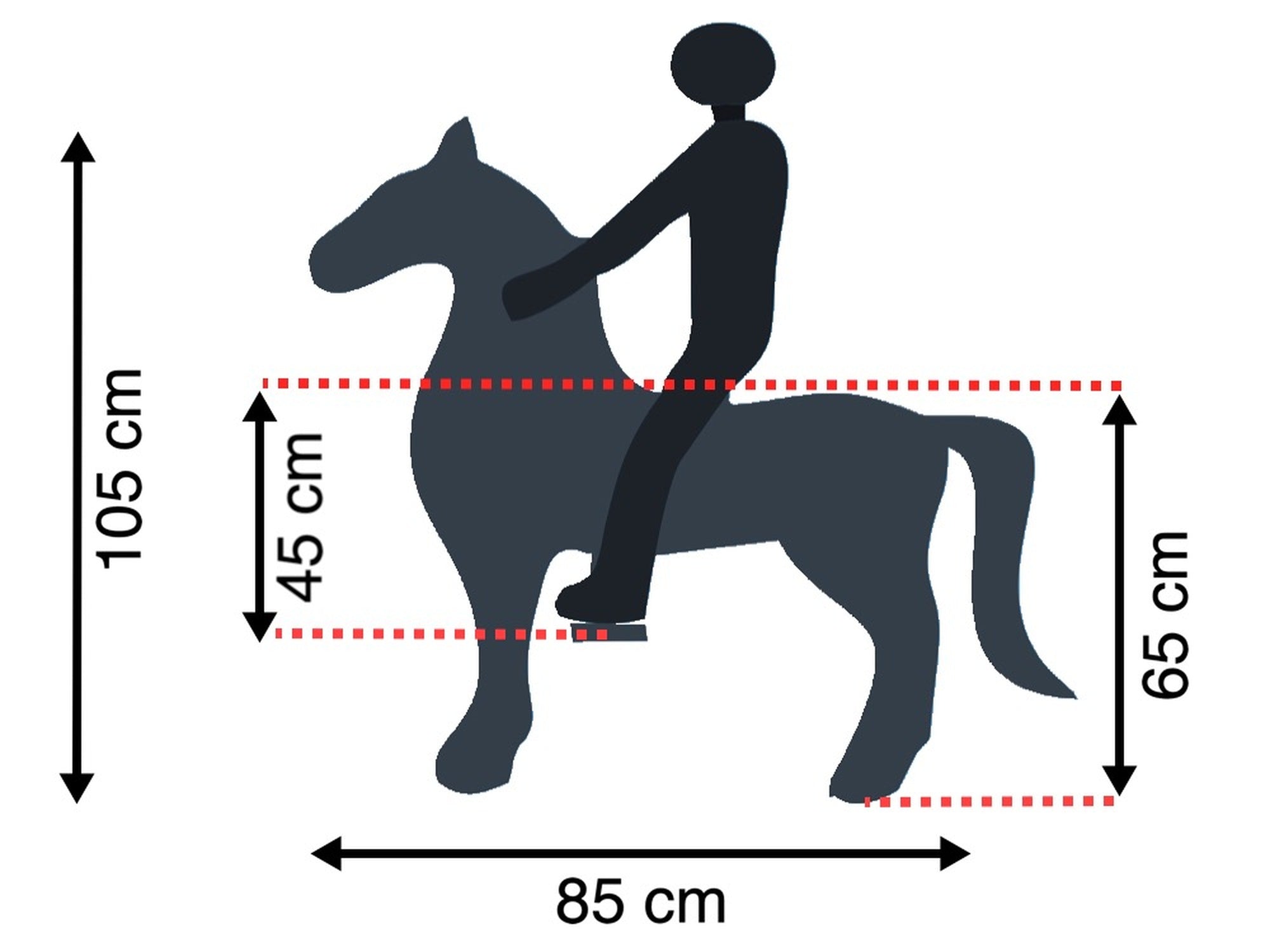 TPFLiving Reittier Pferd Kiara dunkelbraun Größe M