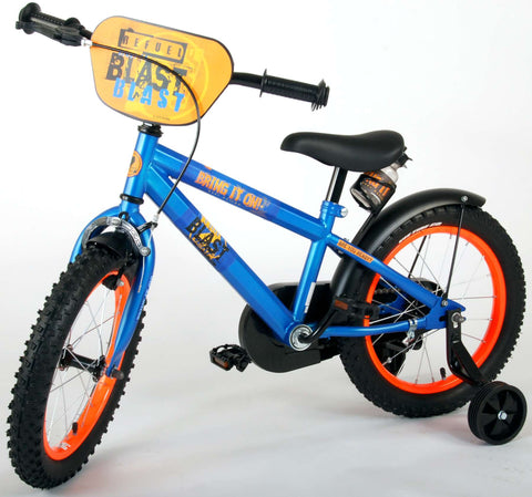 TPFSports NERF Kinderfahrrad - Jungen - 16 Zoll - Rücktritt + Handbremse - Satinblau