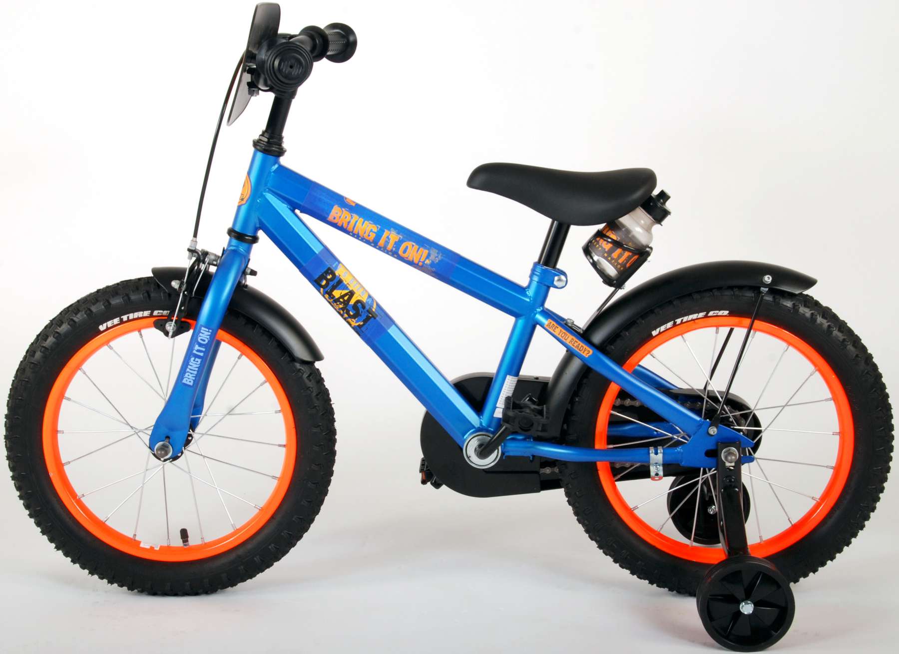 TPFSports NERF Kinderfahrrad - Jungen - 16 Zoll - Rücktritt + Handbremse - Satinblau