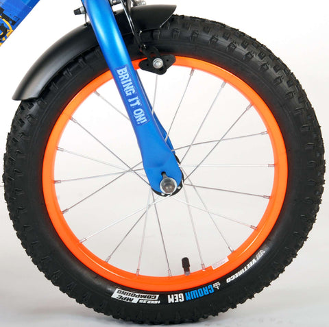 TPFSports NERF Kinderfahrrad - Jungen - 16 Zoll - Rücktritt + Handbremse - Satinblau