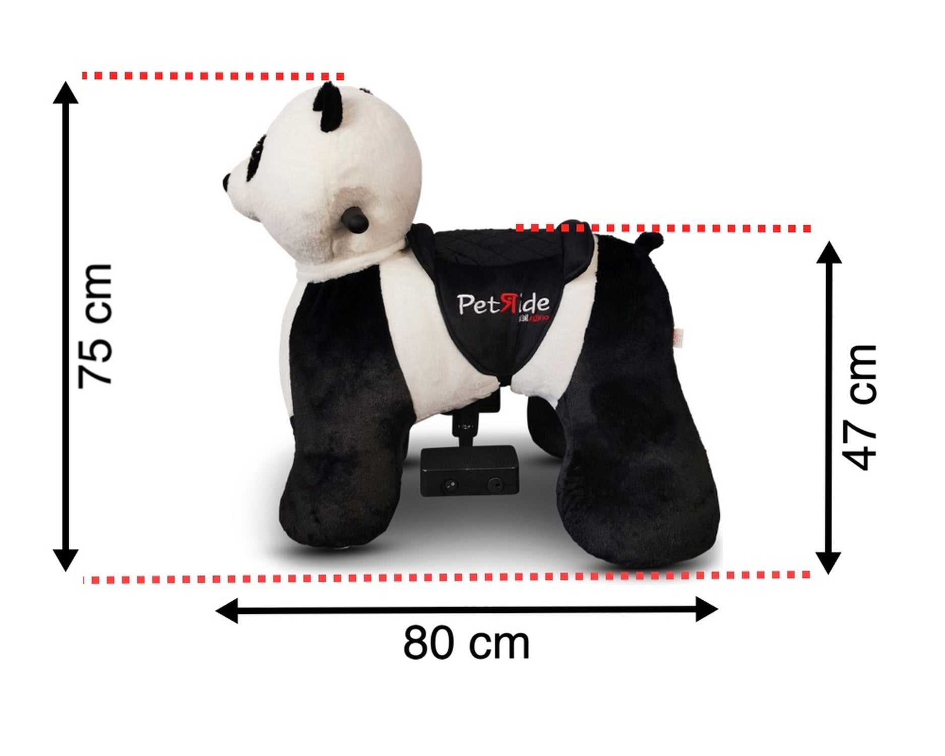 TPFLiving Reittier Panda Pochoo schwarz-weiß