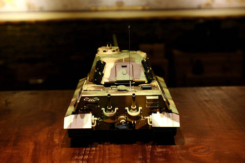 TPFLiving RC-Panzer Deutscher Königstiger 7.0 Upgrade mit Henschelturm - RC Panzer - Ferngesteuertes Panzerfahrzeug - Kampffahrzeug - Abschussfunktion