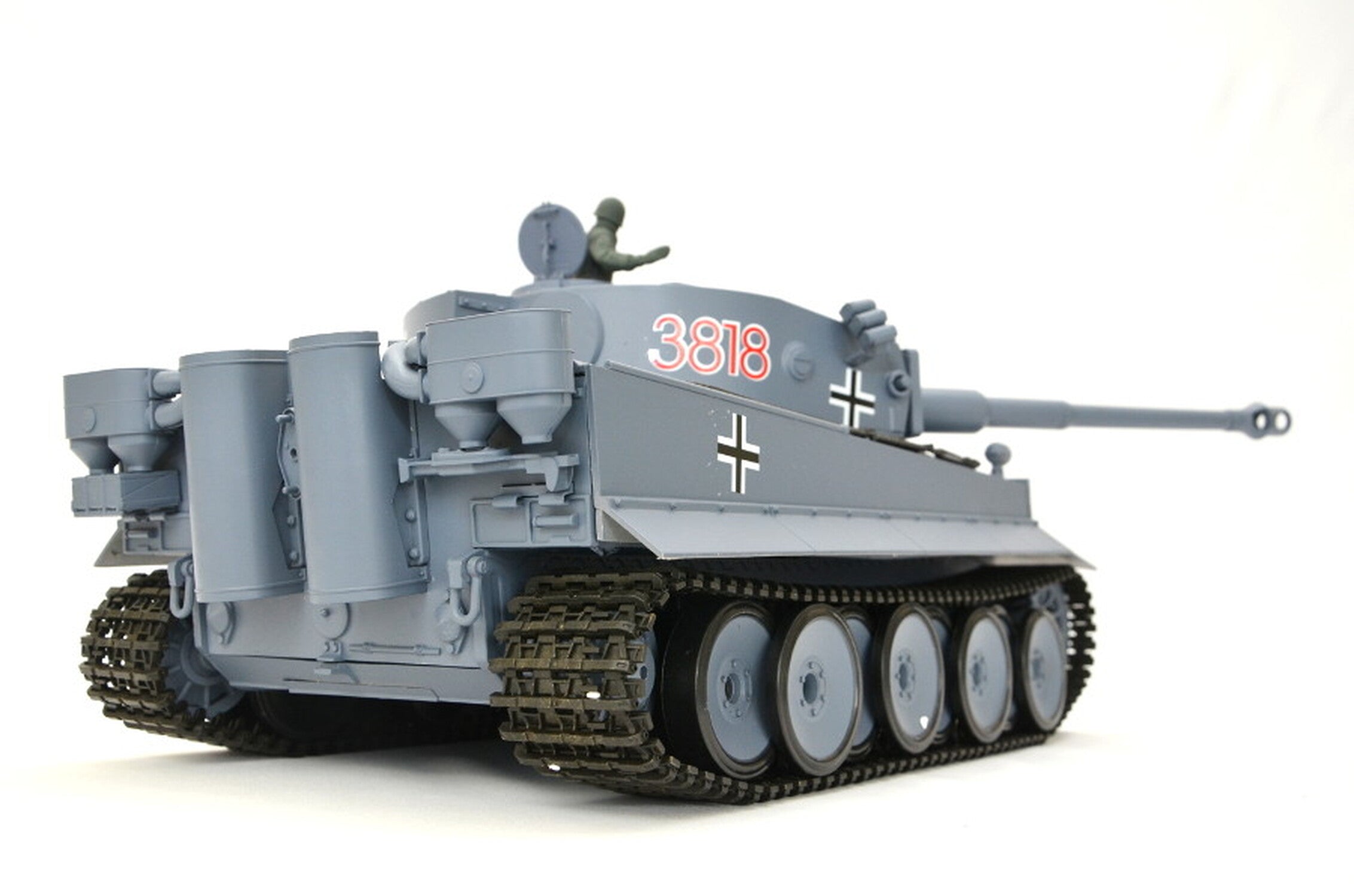 TPFLiving RC-Panzer German Tiger I 7-0 RC Panzer ferngesteuert - Panzer mit Schussfunktion, Stahlgetriebe und Kettenantrieb - Rauch und Sound - Maßstab 1:16
