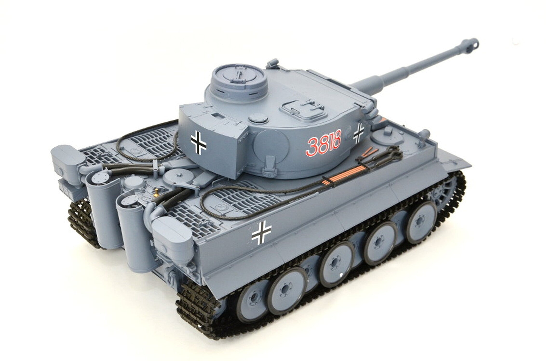 TPFLiving RC-Panzer German Tiger I 7-0 RC Panzer ferngesteuert - Panzer mit Schussfunktion, Stahlgetriebe und Kettenantrieb - Rauch und Sound - Maßstab 1:16